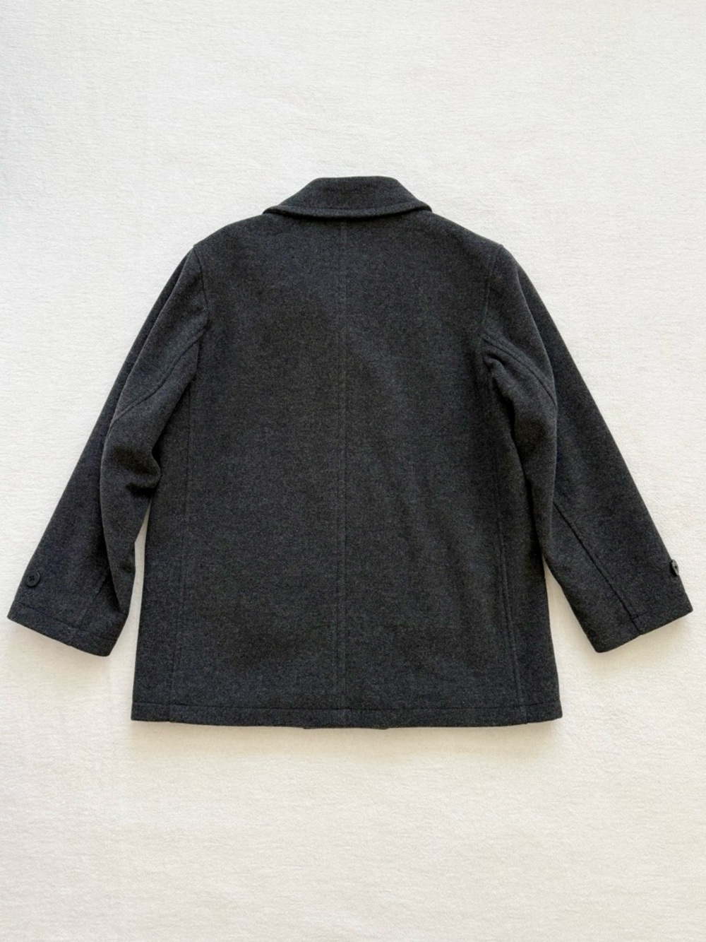 Lands' End Gray Double Breasted Wool Peacoat Size M - Picture 3 of 11